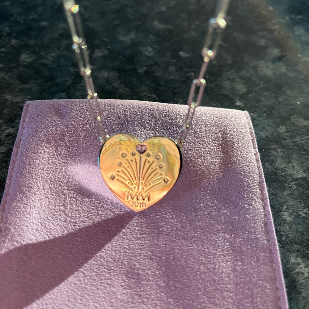 Melinda Maria 20th Anniversary Heart Necklace-Rare! - Picture 4 of 5
